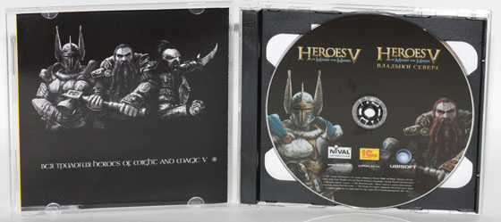 Heroes of might and Magic V открытая коробка. Диск и полиграфия. Лицензияю 2 DVD диска