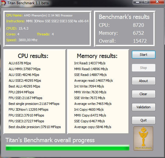 Titan's Benchmark