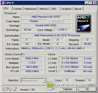 4500 Mhz CPU-z