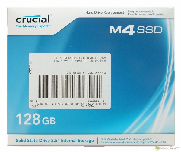 Crucial m4 128Gb - box - front