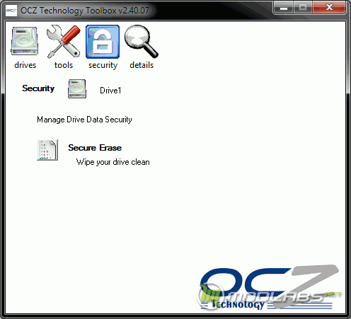 OCZ Toolbox - Security