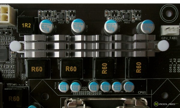 Biostar TP67XE - Mosfet Heatsink (top)