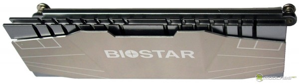 Biostar TP67XE - Mosfet Heatsink (left) - front