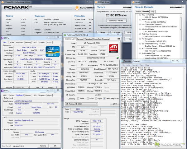 PCMark05 v1.2.2.1901 - Crucial RealSSD C300 @ P67 SATA3