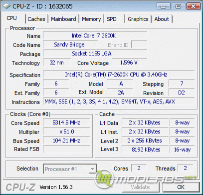 Biostar TP67XE - Разгон Core i7-2600K до 5314 МГц с напряжением 1.60v