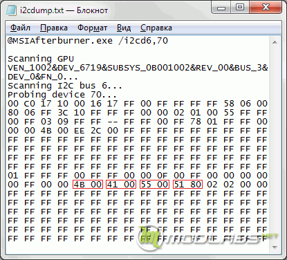 Sapphire Radeon HD6950 - I2C dump