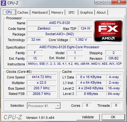 Разгон AMD FX-8120 до 4,4 ГГц