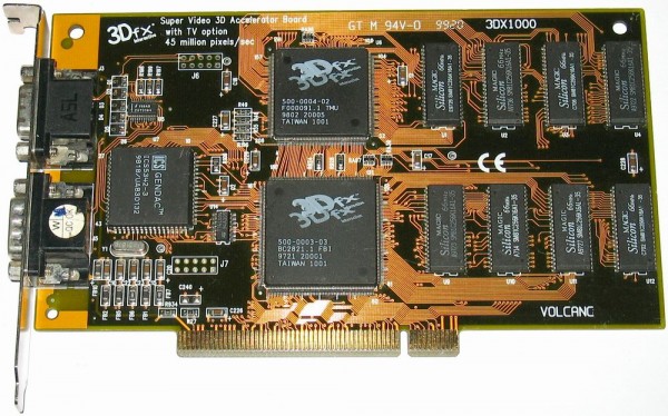 Volcanc 3DX1000 3Dfx Voodoo 4Mb PCI