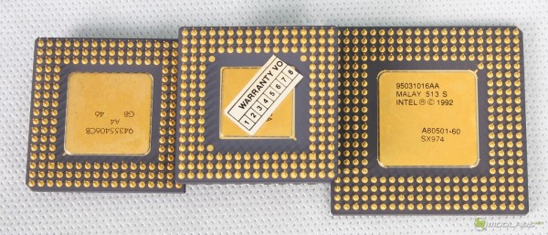 Intel Pentium 60, 80486 OverDrive PR66 и Intel 80486 OverDrive PR100