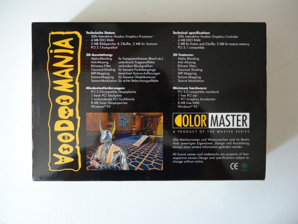 New Colormaster VoodooMania - 3dfx Voodoo Graphics