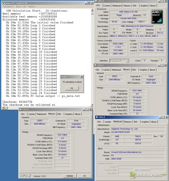 Athlon x2 240e@ 4320MHz SuperPI 32m