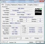 Скриншот CPU-Z для AMD Athlon 1400 (Thuderbird)