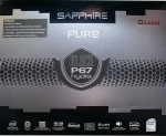 Обзор Sapphire Pure Black P67 Hydra - упаковка материнской платы, лицевая сторона. Коробка