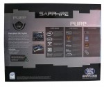 Обзор Sapphire Pure Black P67 Hydra - упаковка материнской платы, задняя сторона. Коробка