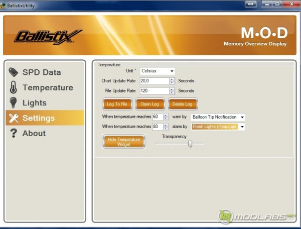 Ballistix M.O.D. Utility screen 4