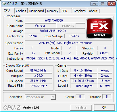 Разгон процессора AMD FX-8350