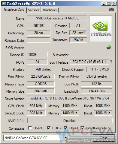 Видеокарта GeForce GTX 660 SE характеристики