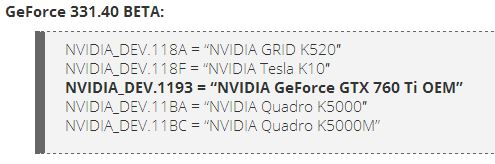 GeForce GTX 760 Ti OEM