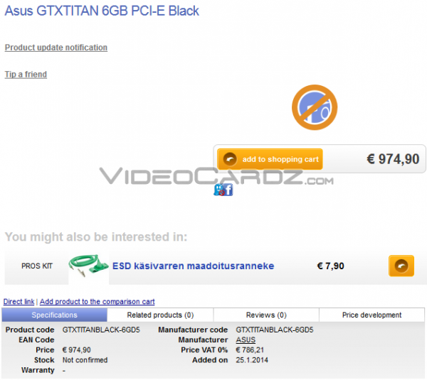 ASUS GeForce GTX TITAN BLACK (GTXTITANBLACK-6GD5)