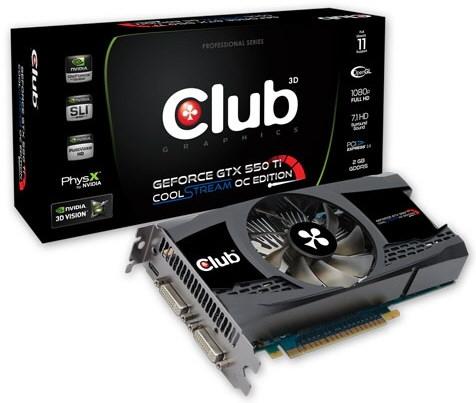 Видеокарта Club 3D GeForce GTX 550Ti CoolStream OC Edition 2 ГБ