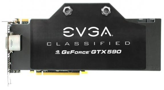 Видеокарта EVGA GeForce GTX 590 Classified Hydro Copper