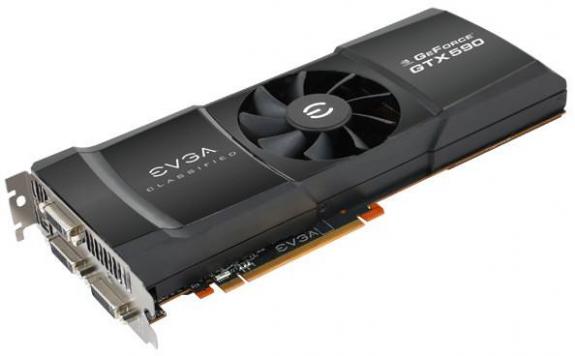 Видеокарта EVGA GeForce GTX 590 Classified