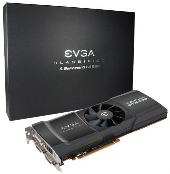 Видеокарта EVGA GeForce GTX 590 Classified