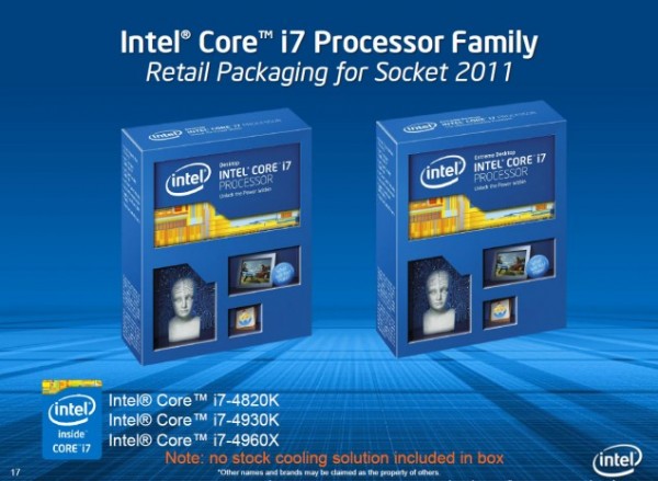 Core i7-4960X Extreme Edition, Core i7-4930K, Core i7-4820K