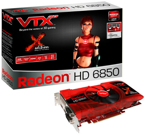 Видеокарта VTX3D Radeon HD 6850 X Edition