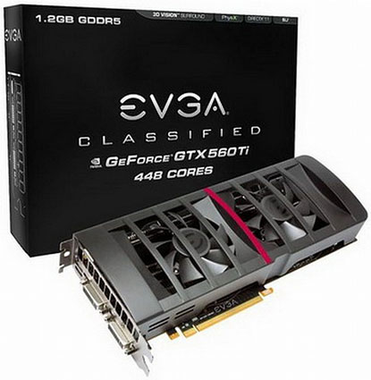 EVGA GeForce GTX 560 Ti Classified 448 Cores