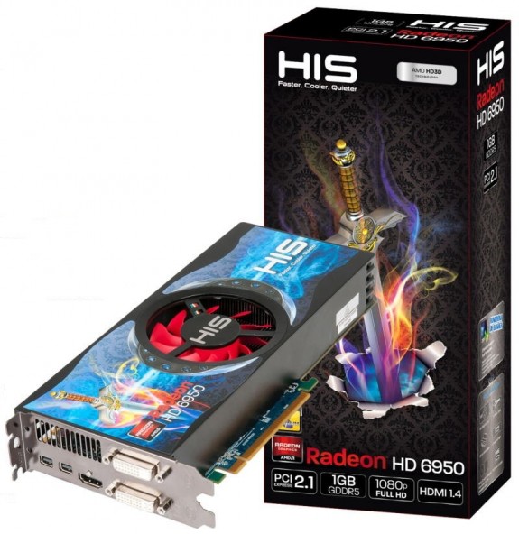 Видеокарта HIS Radeon HD 6950 Fan