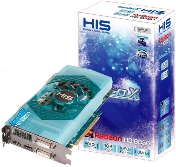 Видеокарта HIS Radeon HD 6850 IceQ X