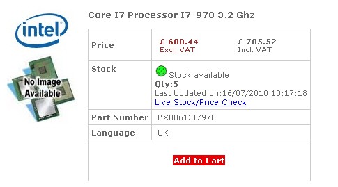 Начаты поставки Intel Core i7-970