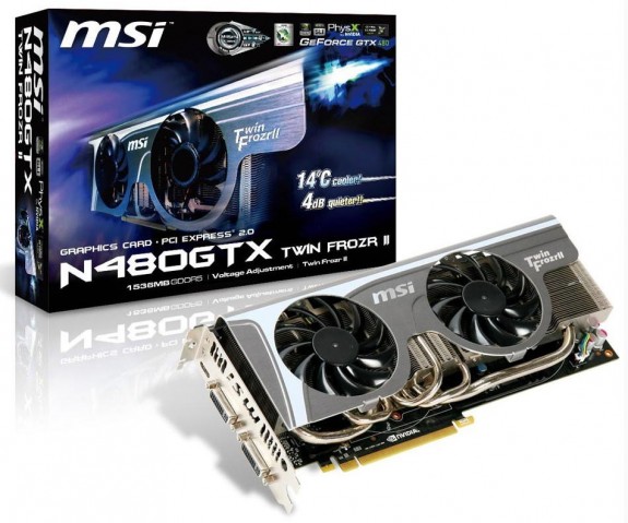 Видеокарта MSI N480GTX Twin Frozr II